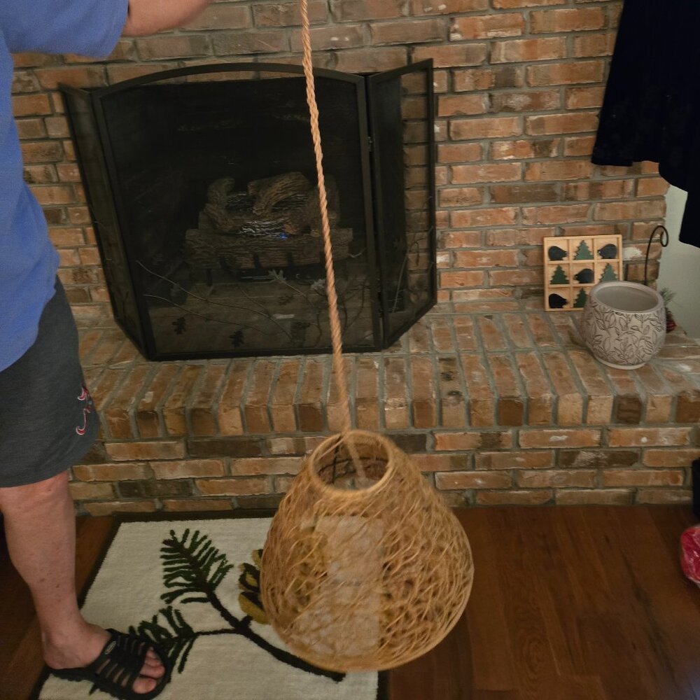 Wicker type lampshade